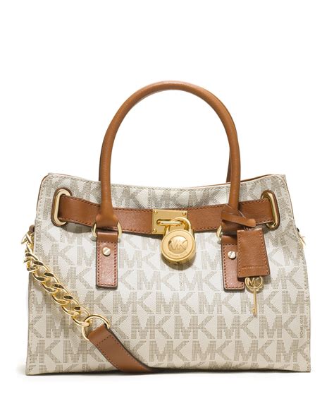 michael kors logo satchel bag